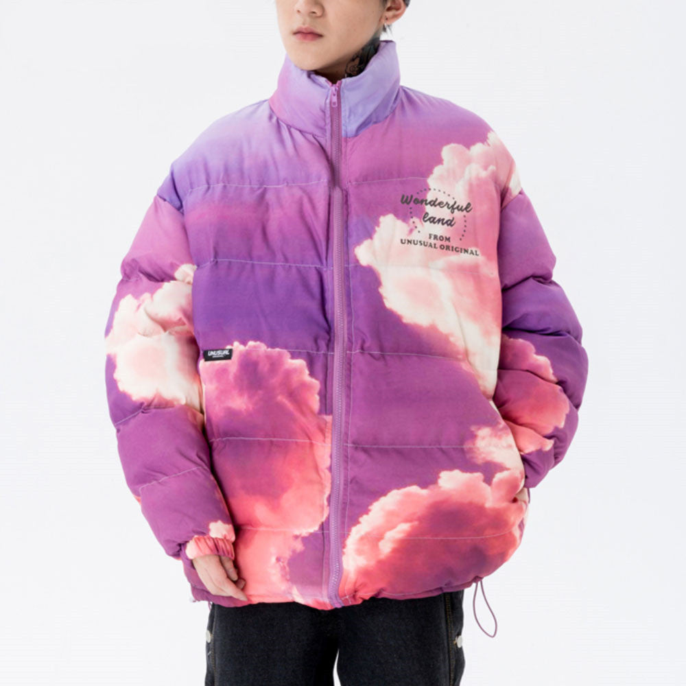 Star digital printing down jacket