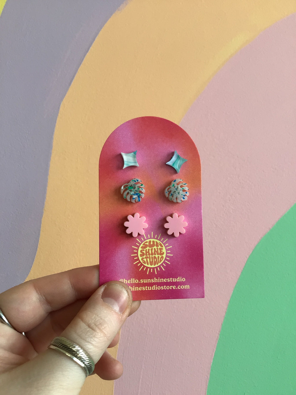 Happy Shapes Acrylic Stud Packs