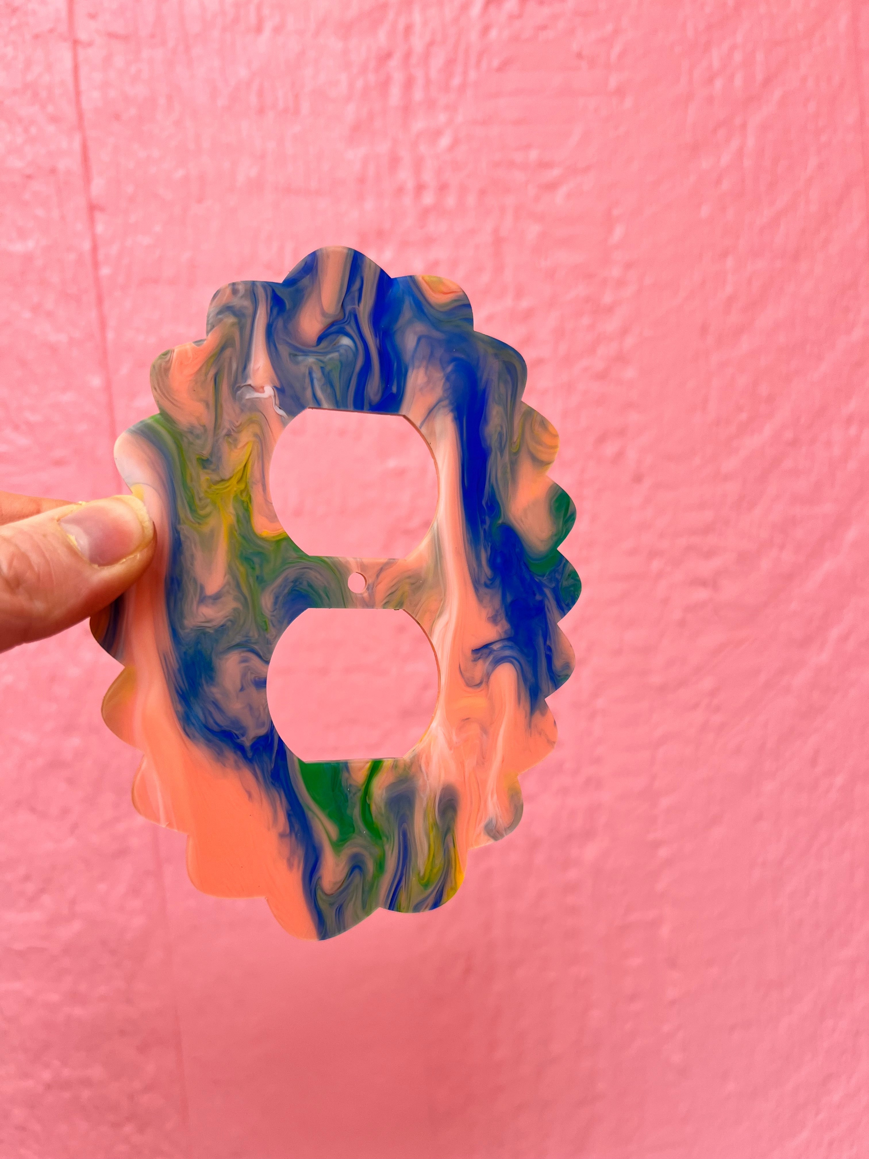Colorful Marble Outlet Covers