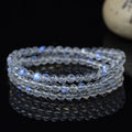 Blue Moonstone Near Body Three Rings Bracelet