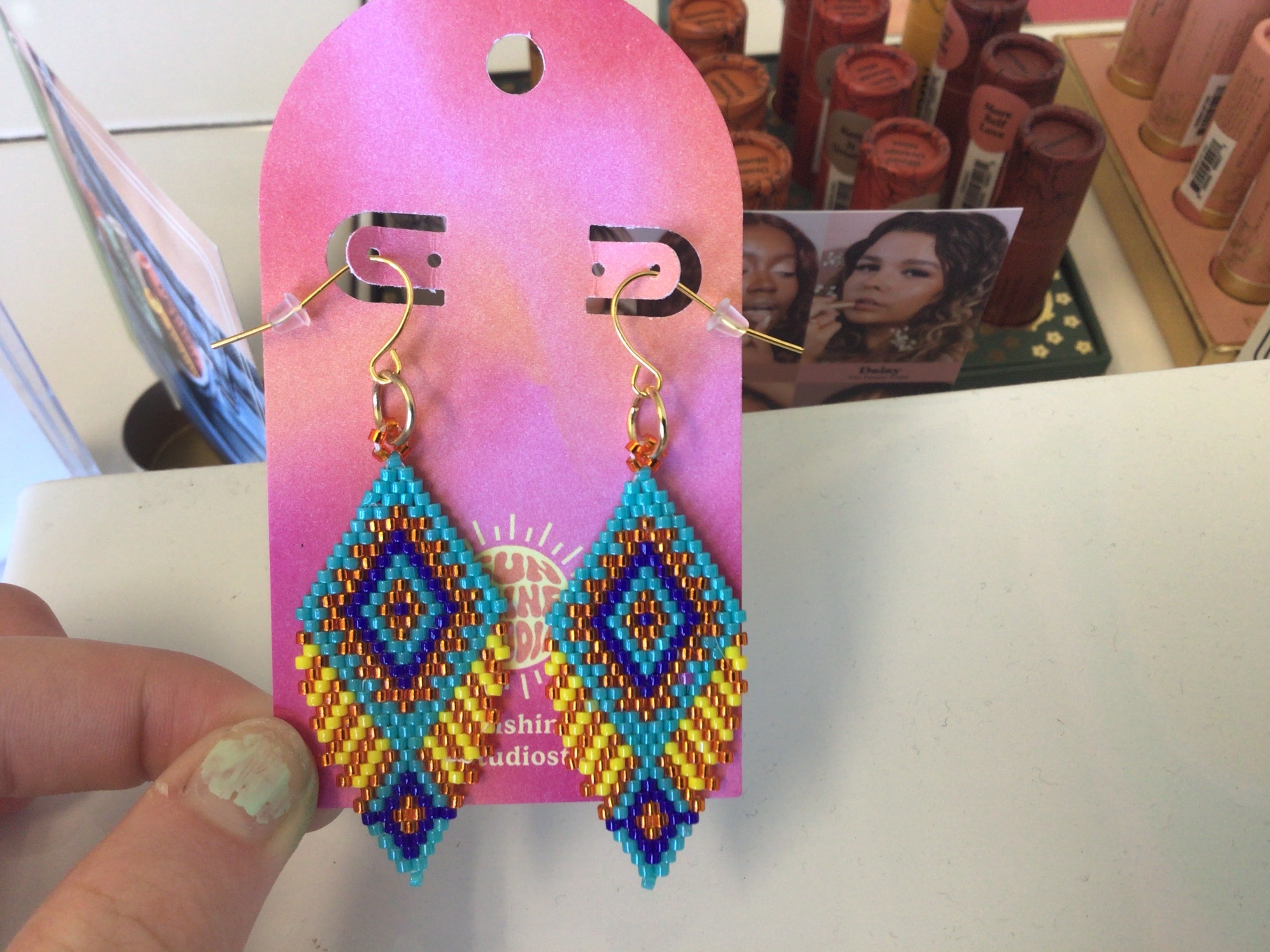 Unique Beaded Colorful Earrings