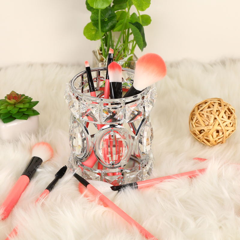Crystal Pen Holder Cosmetic Brush Storage Container