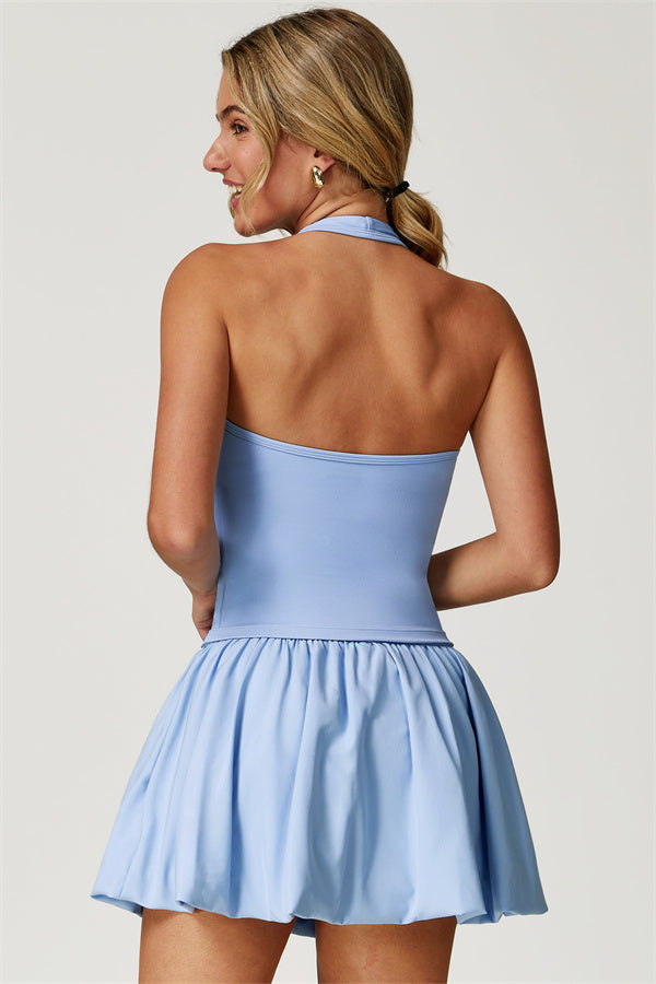 The Blooming Halter Top Tennis Skirt 2-Piece Set