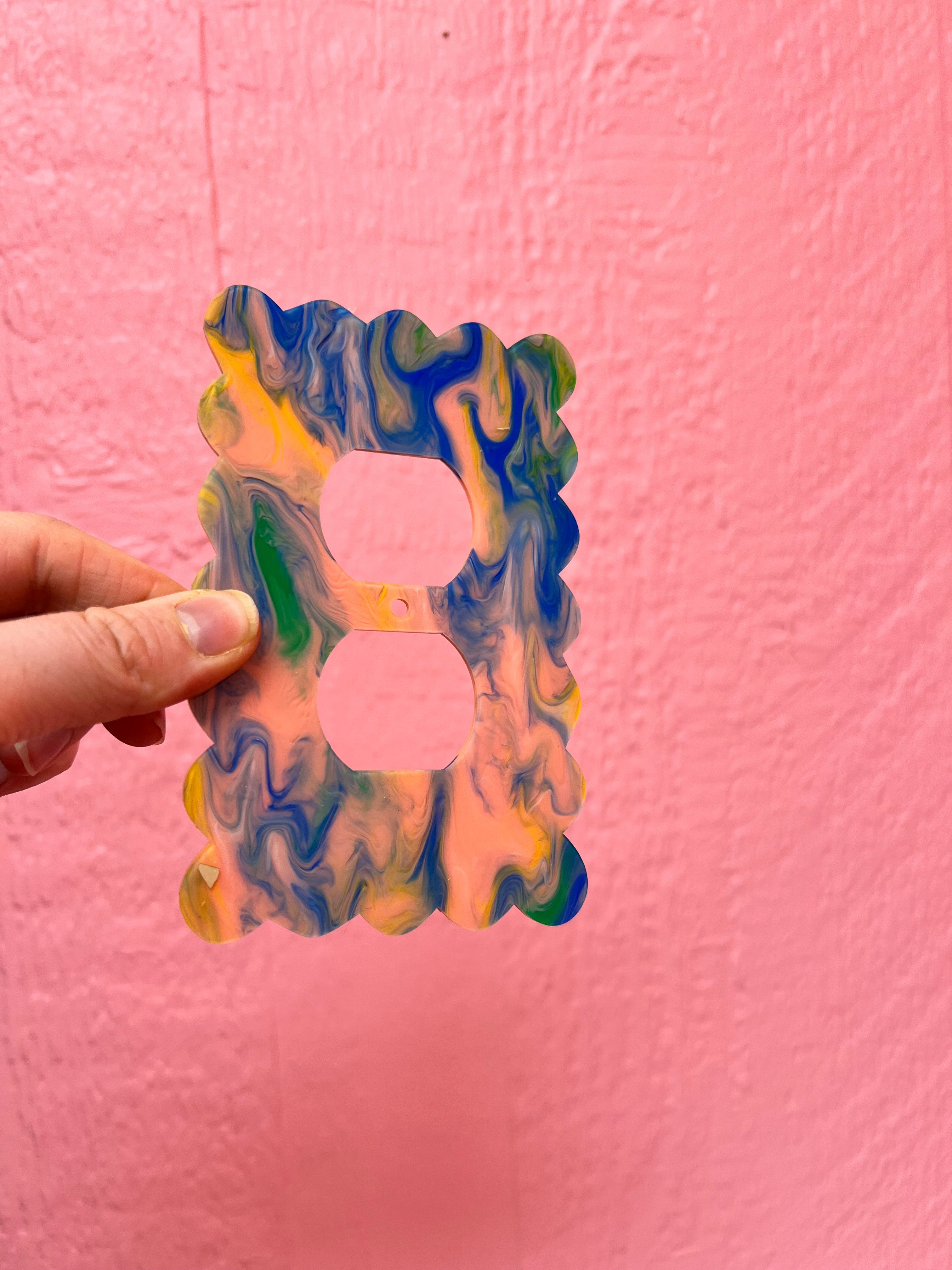 Colorful Marble Outlet Covers