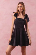 SO ME Fit and Flare Washed Gameday Dress