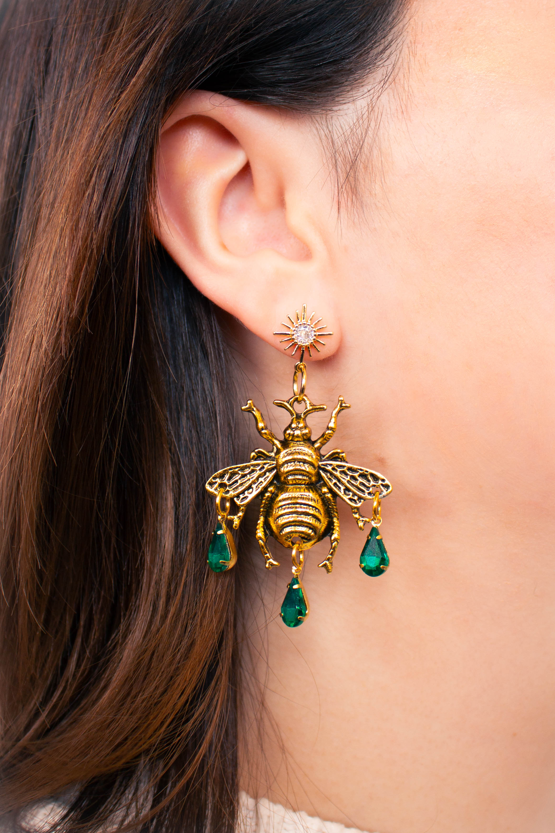 Queen Bee Metal Dangles