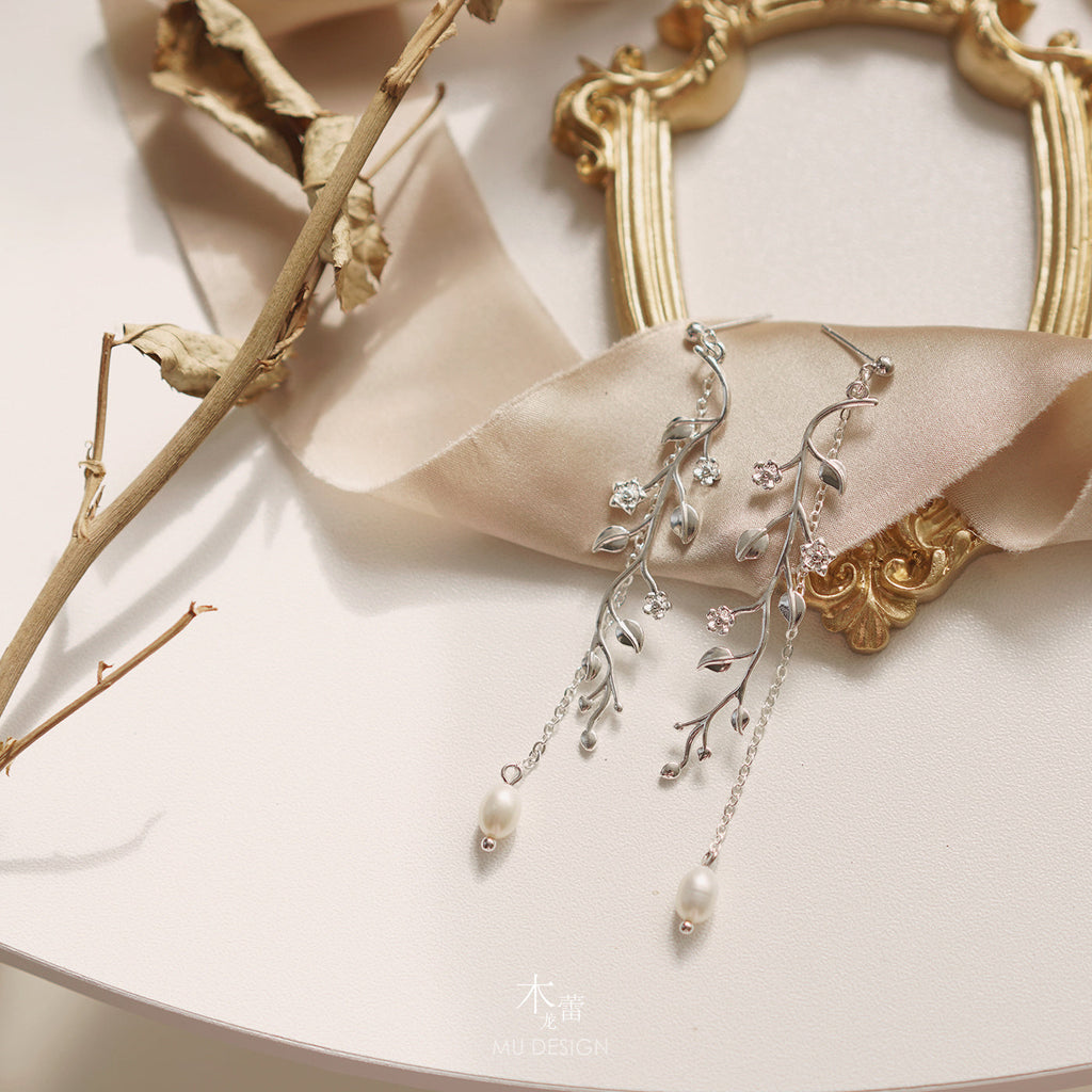 Fashion tassel sterling silver earrings