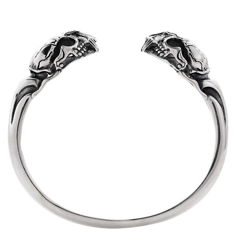 Male S925 Sterling Silver Beast Skull Bracelet