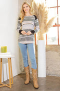 Textured Stripe Knit Top