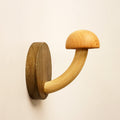 Creative Punch-free Wooden Mushroom Hat-and-coat Hook