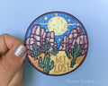 "Get Lost" Night Desert Scene Embroidered Patch