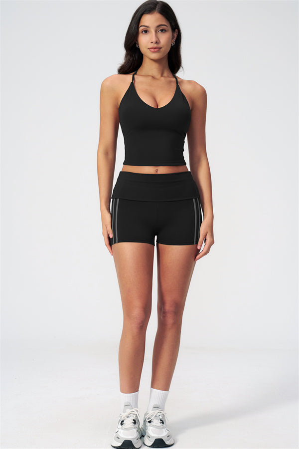 The Evoke Crop Top Shorts 2-Piece Set