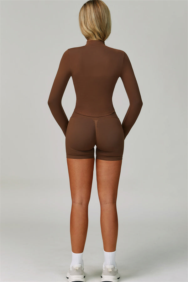 The Empower Jacket Sports Bra Shorts 3-Piece Set