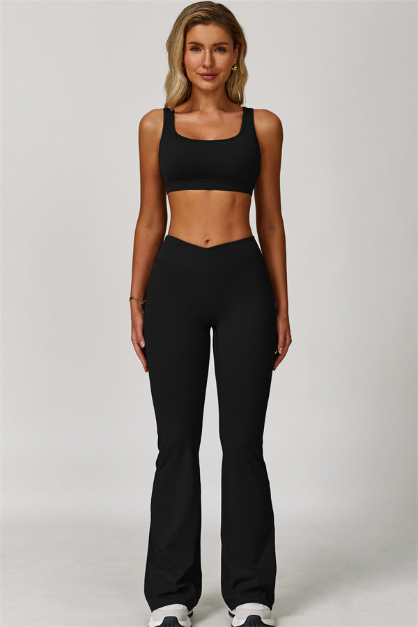 The Lavish Sports Bra Flared Leggings 2-Piece Set