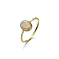 S925 Sterling Silver Personality Simple Lengthened Stone Ring