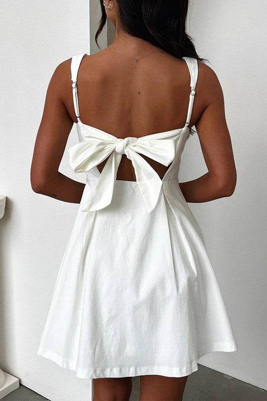 Solid Sleeveless Fit Wide Strap A Line Dress