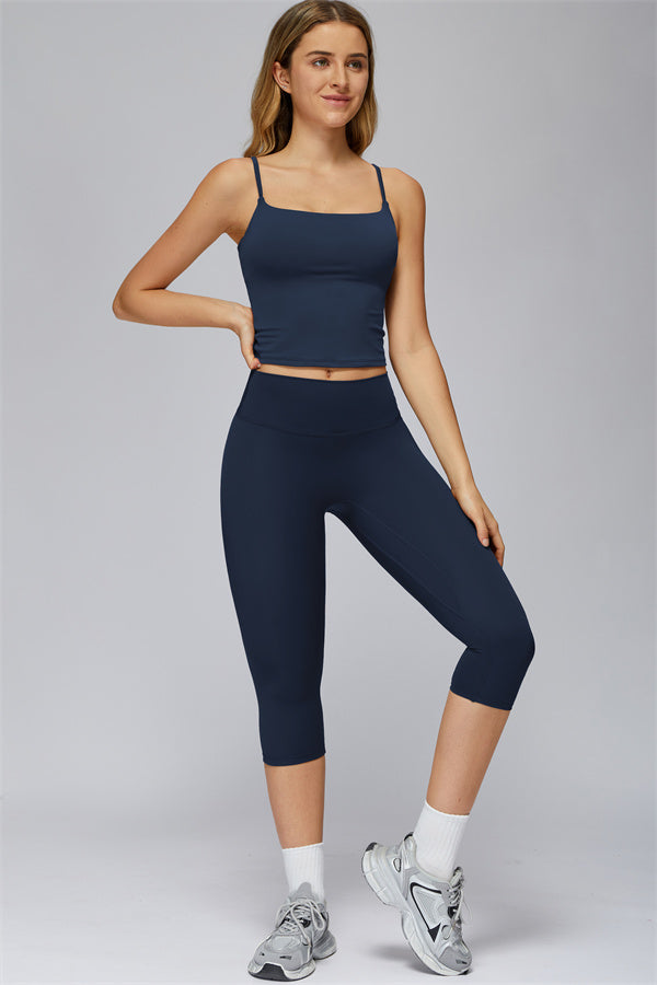 The FlexCore Crop Tank Capri Leggings 2-Piece Set