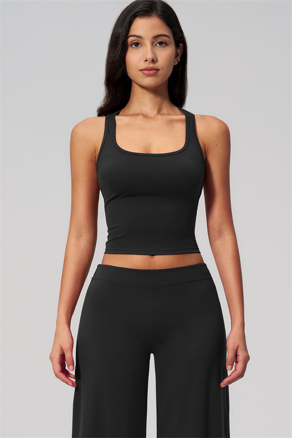 The Revive Crop Top Straight Leg Pants 2-Piece Set