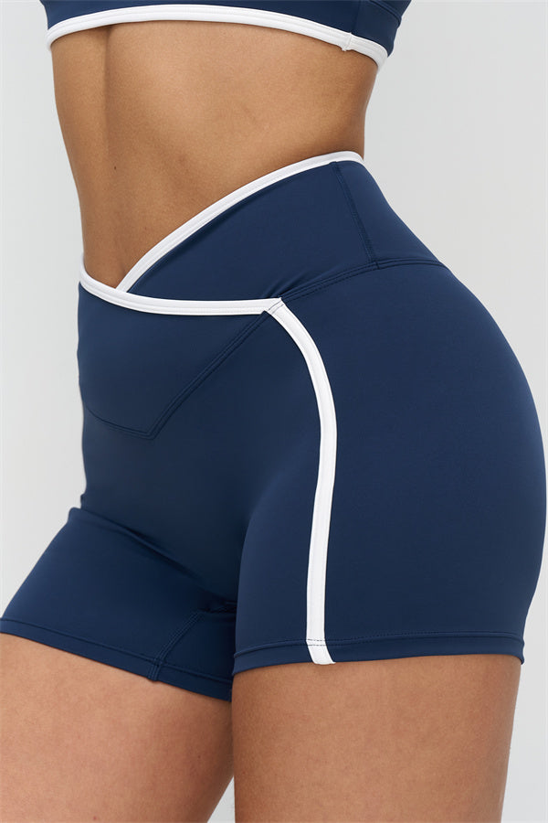 The Crave Contrast Sports Bra Shorts 2-Piece Set