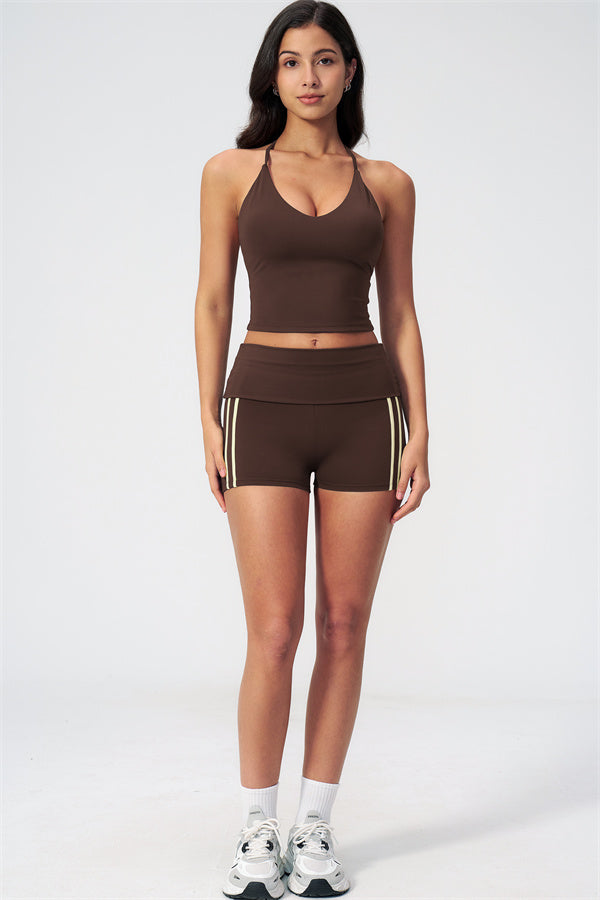 The Evoke Crop Top Shorts 2-Piece Set
