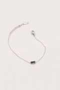 Beaming Bar Stone Bracelet | Silver