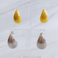 Cabled Teardrop Solid Stud Earrings