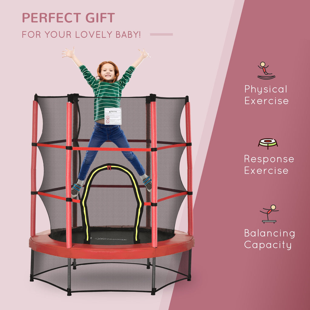 5FT Kids Trampoline with Enclosure Net for Age 3 to 6 Years