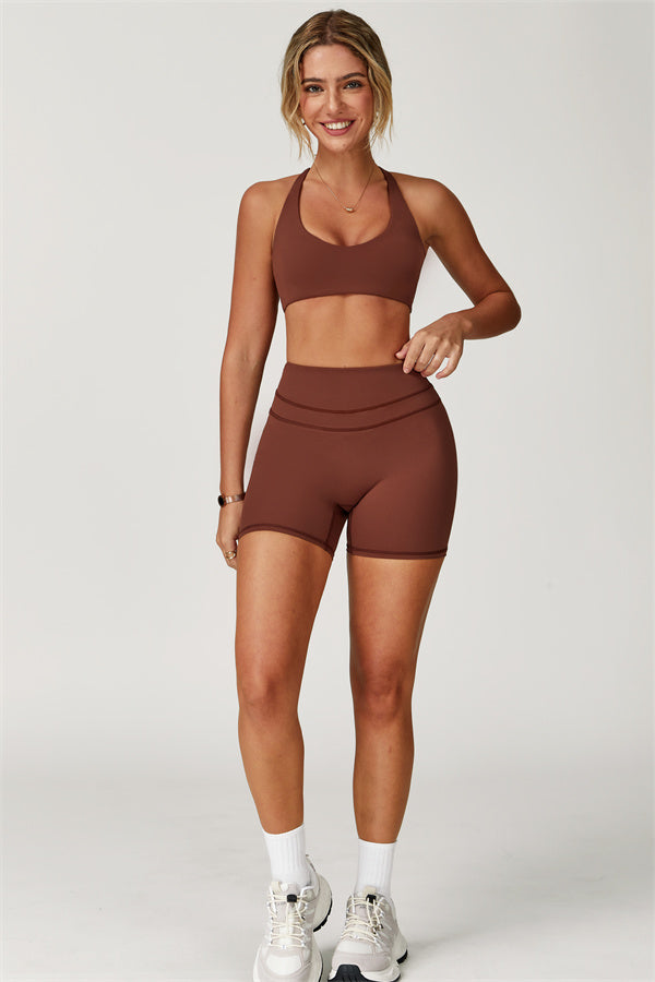The Boost Crossback Sports Bra Enigma Shorts 2-Piece Set
