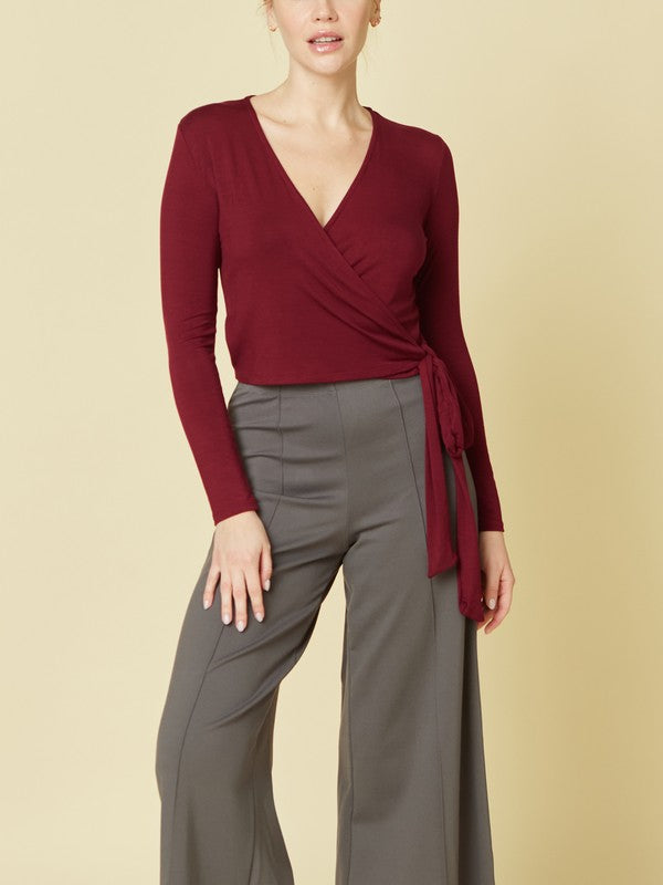 BAMBOO WRAP CROP TOP
