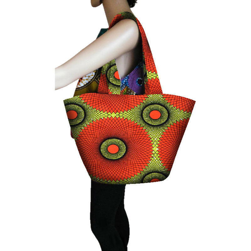 Batik print handbag