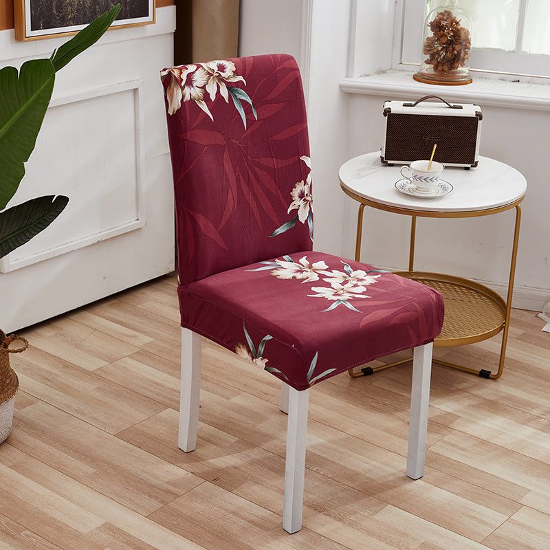 Chair Cover Cover Nordic Thick Elastic One Set Bedroom Hotel Restaurant Stool Cover