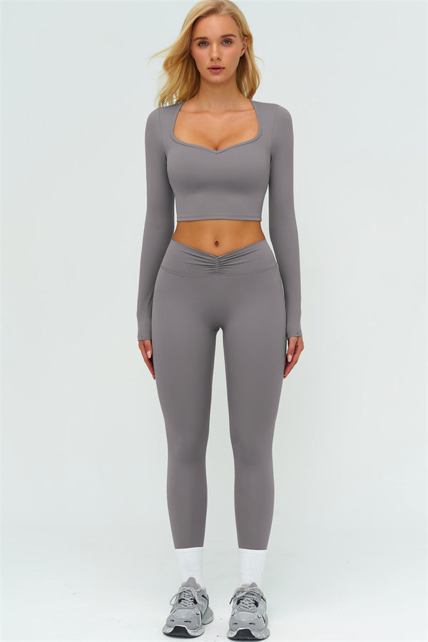 The Lushness Long Sleeve Crop top
