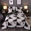 Home textile marbled black and white duvet cover bedding