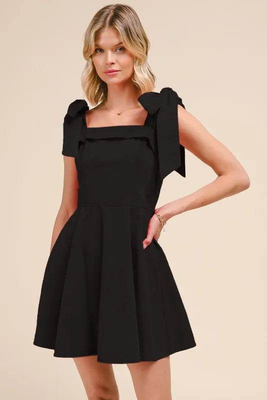 SO ME Fit and Flare Washed Gameday Dress