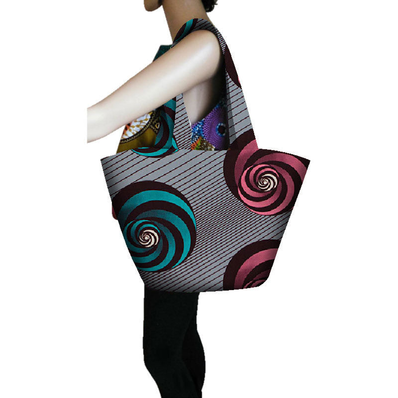 Batik print handbag