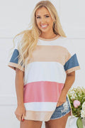 Kensley Patchwork Side Split Tunic Top