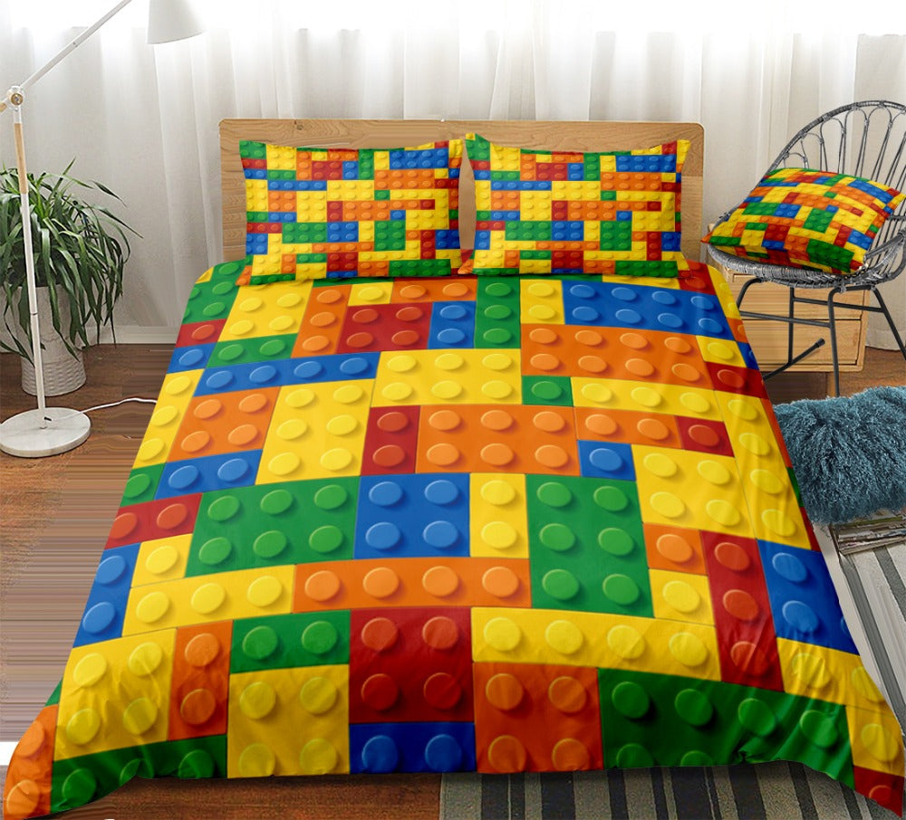 Cross-border Three-piece Bed Set Home Textile Four-piece Set Basketball Quilt Cover Thick Twill Wish
