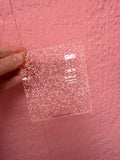 Shimmer clear and pink travel earring holder
