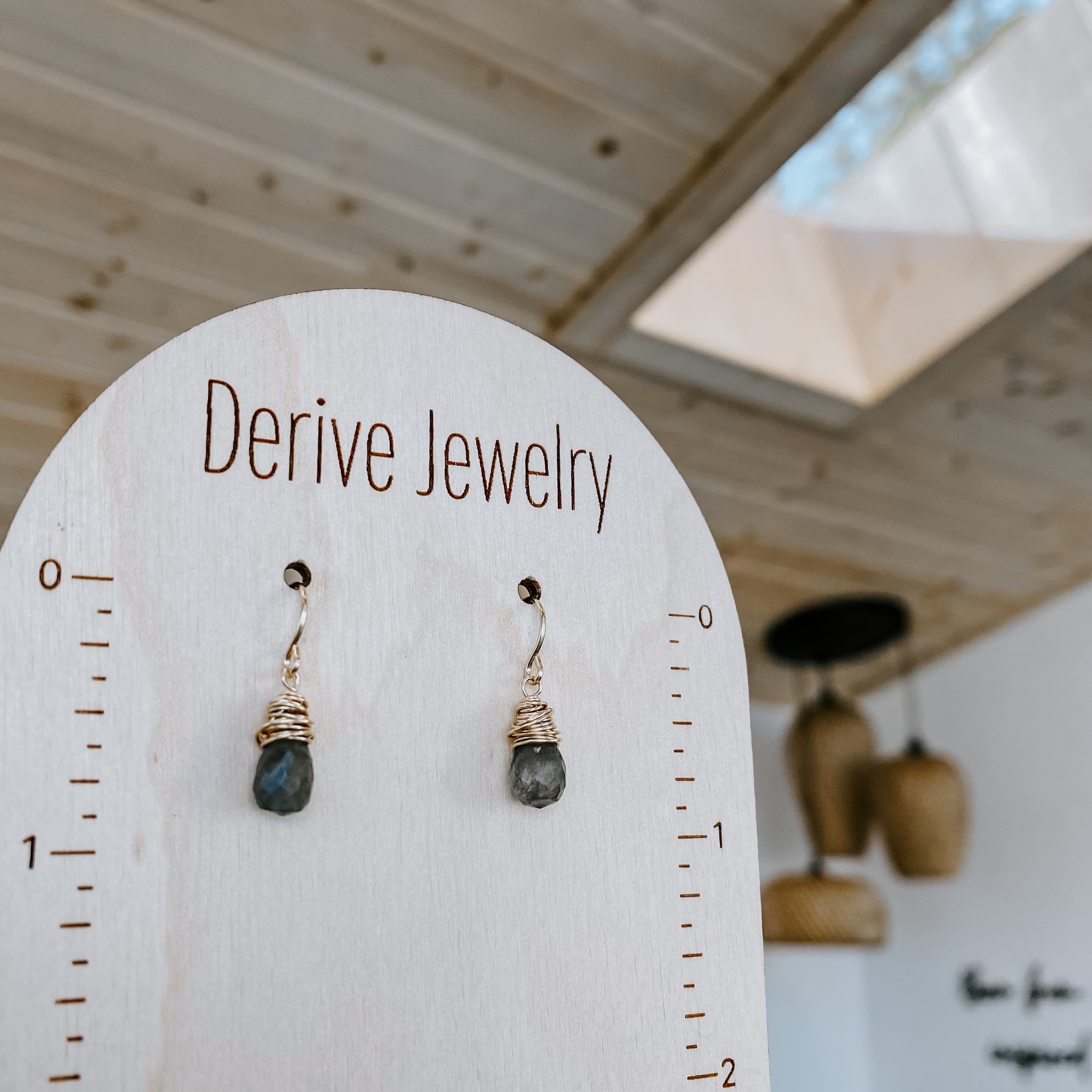 Mini Labradorite Drop Earrings