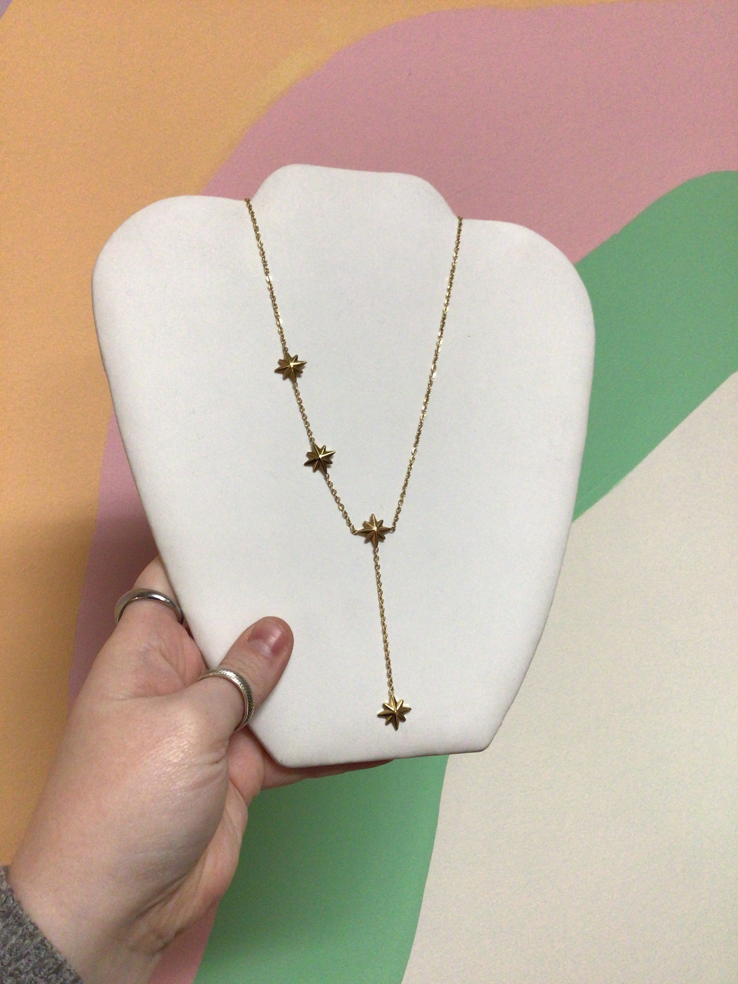 Covered in Starlight Titanium Lariat Necklace
