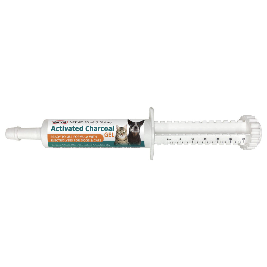 Durvet Activated Charcoal Gel 30ml Dogs Cats - Emergency Poison First Aid Treatment