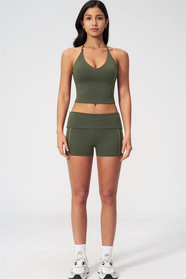 The Evoke Crop Top Shorts 2-Piece Set