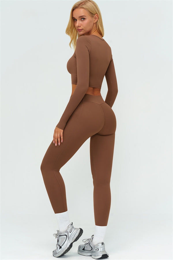 The Lushness Long Sleeve Crop top Leggings 2-Piece Set