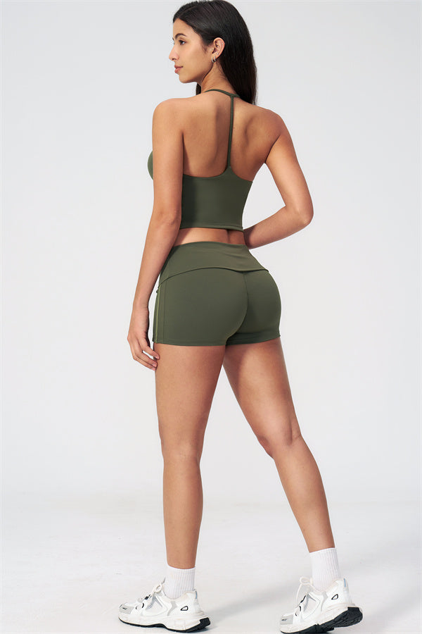 The Evoke Crop Top Shorts 2-Piece Set
