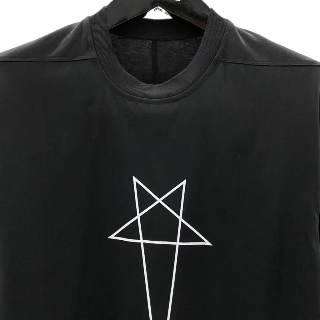 Men's Oversized Gothic Cotton T-Shirt - Summer Streetwear
