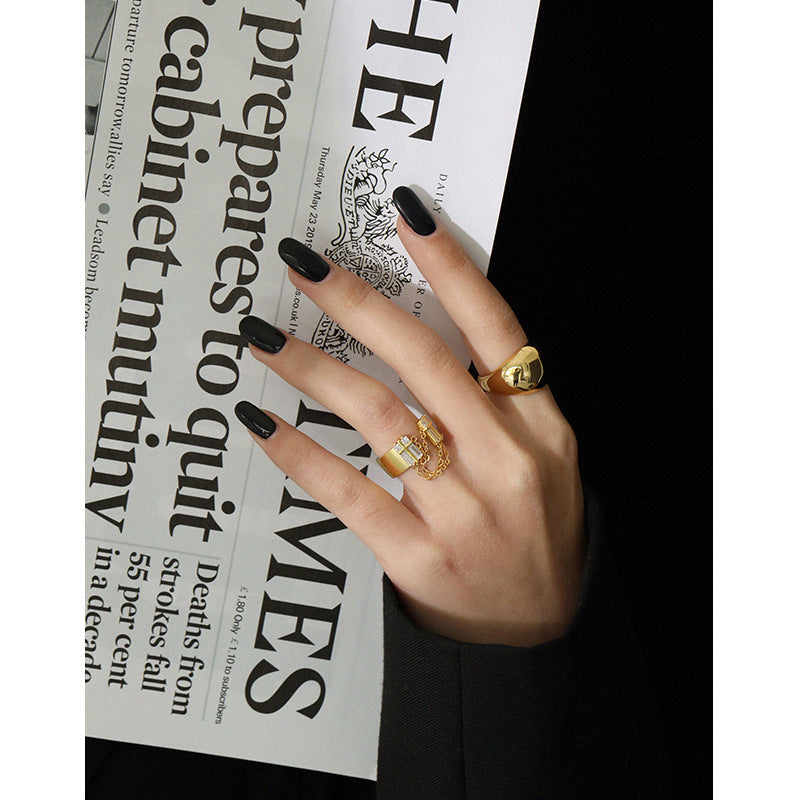 Smooth Texture S925 Sterling Silver Ring