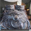 3D Digital Printing Wolf Tribe Warrior Duvet Cover Set
