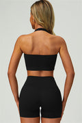 The Elixir Halter Crop Top Shorts 2-Piece Set