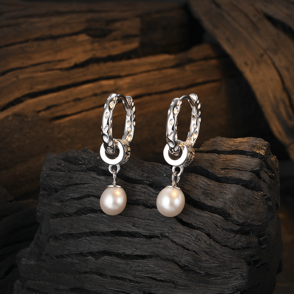 S925 Sterling Silver Water Pearl Earrings