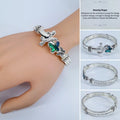 Stretchable Cross Abalone Butterfly Bracelet 